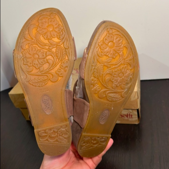 Sofft Vaya Leather Dress Sandals/Shoes Metallic Taupe Size 6.5 - Picture 10 of 16